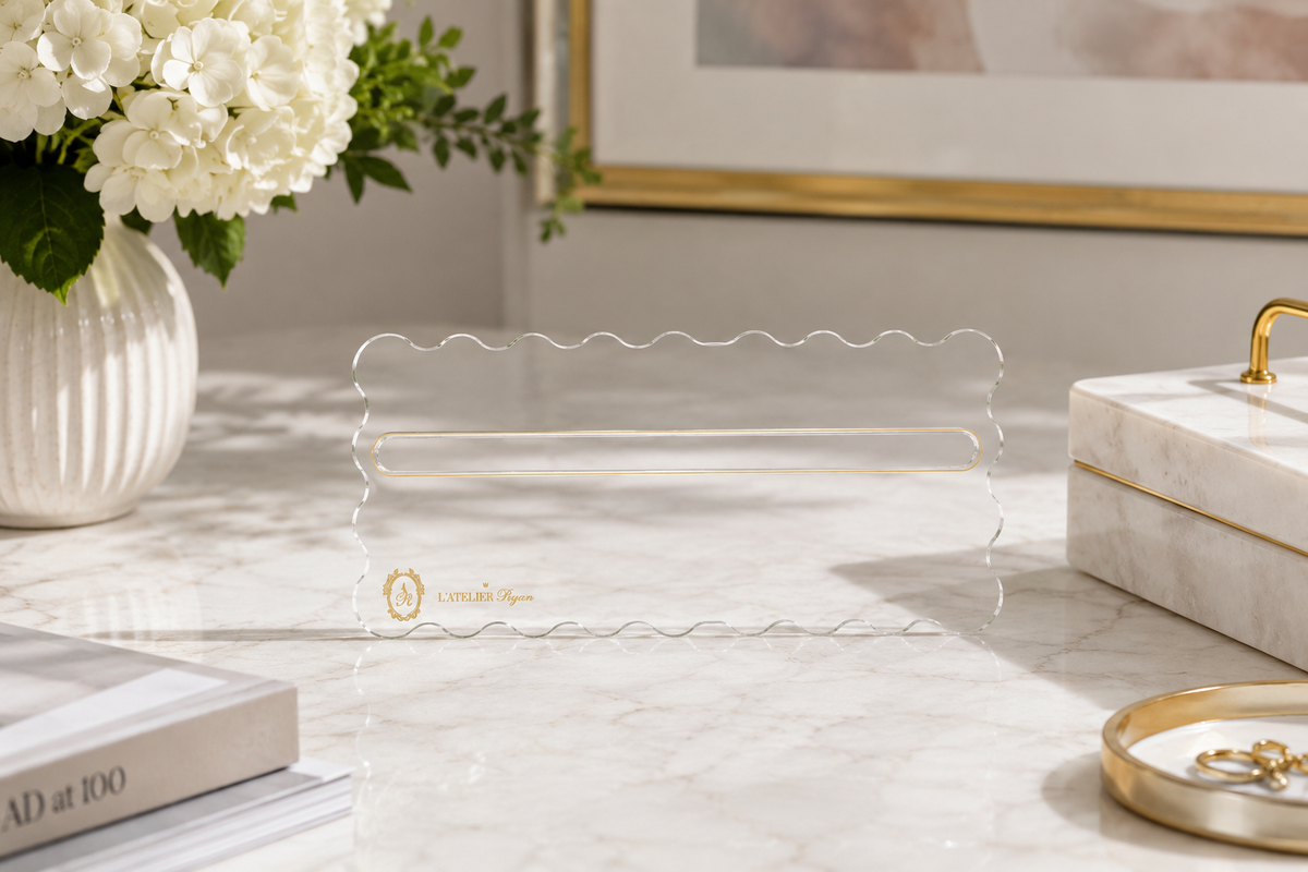 Clear Acrylic Mahjong Line Reader with Gold