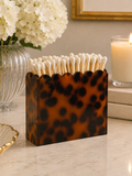 Tortoiseshell Scalloped Acrylic Match Holder with 3-Inch Matches
