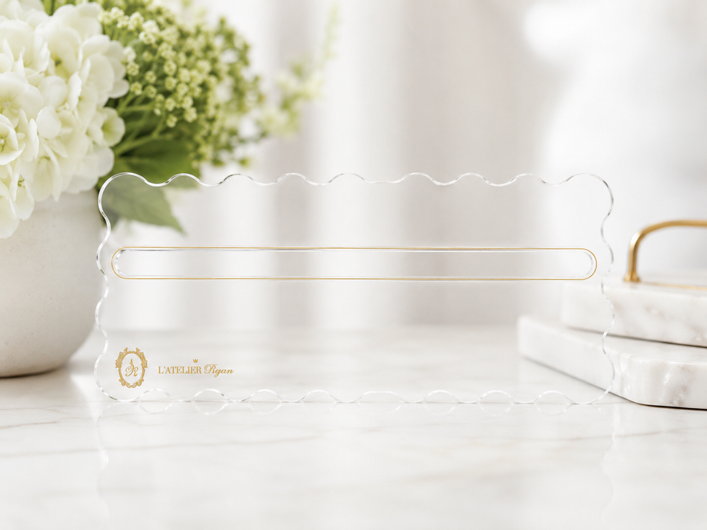 Clear Acrylic Mahjong Line Reader with Gold